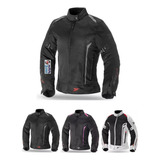 Jm Campera Moto Cordura Mujer Verano Seventy Sd-jt36 Gris Ne