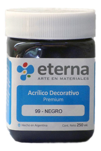 Eterna 9476 Acrílico Decorativo Premium Negro 250 Ml.