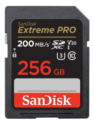 Cartão De Memória Sandisk Sdxc Extreme Pro 256gb 200mb/s