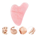 Gua Sha Masajeador Facial-100% Cuarzo Rosa Antiedad Rejuvene