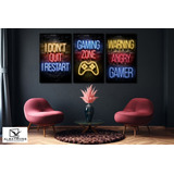 Quadro Decorativo -videogame Neon Colorido Gamer Sala Quarto
