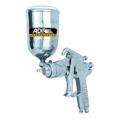 Pistola Pintura Gravedad Profesional Industrial Adir Adr662 Color Plateado | Envío gratis