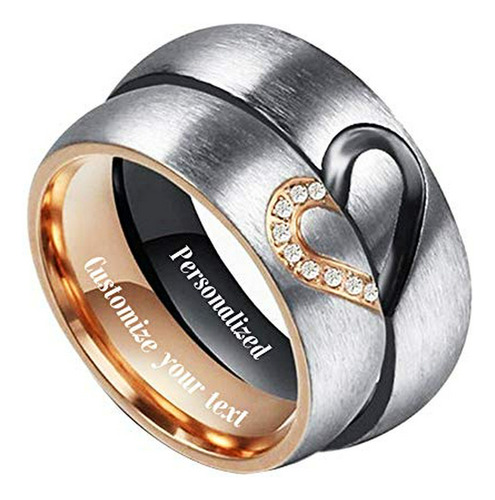 Anillos De Compromiso Personalizados A Juego Para Parejas Te