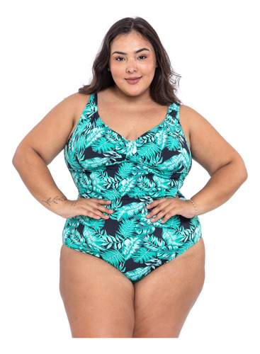 Maiô Reforçado Senhora - Plus Size Frente Única  Lycra Praia