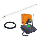 Kit Telefone Celular Rural 2chip 4g Wifi Antena 700mhz-20dbi