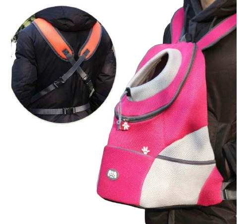 Cargador Morral Canguro Cabeza Afuera Para Mascotas