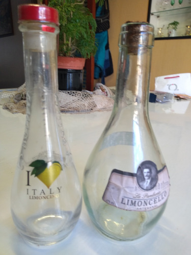 2 Botellas De Vidrio Vacías Para Lemoncello
