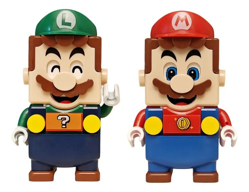 Super Mario & Luigi Bloques Pack 2 Figuras Compatibles Lego
