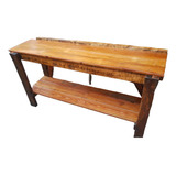 Mesa De Arrime Rustica De Pinotea 1,60 X 0,40 X 0,75 