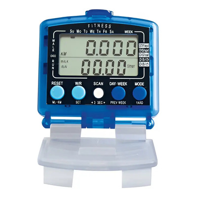 Podómetros Wallis Po270210 Fitness Traslúcido Reloj/clip Para Cintura Color Azul