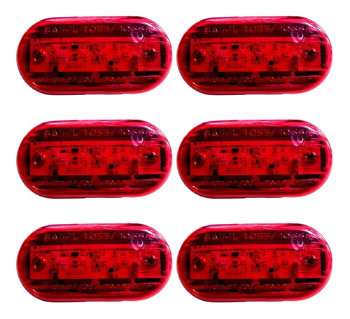 Faro Posicion Universal Rojo Led Trailer 1035e Baiml X6 Unid