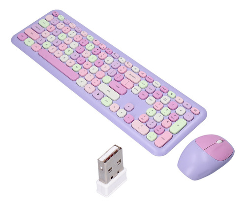 Cubierta Silenciosa Para Teclado Y Ratón, 2,4 G, Multicolor