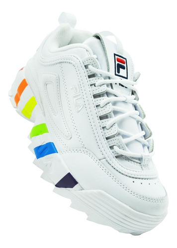 Tenis Fila Disruptor Ii Pride 5xm01521-199 Wht/mult/wht Wome