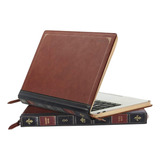 Funda Compatible Con Macbook Pro- Air 13 Vintage Cuero Libro