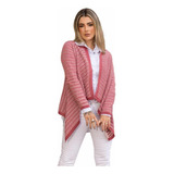 Cardigan Kimono Assimétrico Tricot Minas Trico Tamanho M