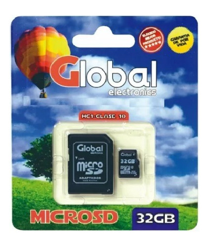 Microsd 32 Gb + Adaptador Global Electronics Clase 10