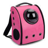 Bolsa Mochila Passeio Gato Pet Shop Cão Pet Astronauta Cor Rosa