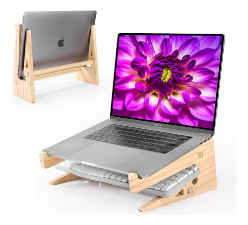 Soporte De Madera Para Laptop, Soporte Universal Para Compu.