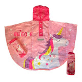 Piloto Poncho Unicornio Capa De Lluvia Infantil Impermeable