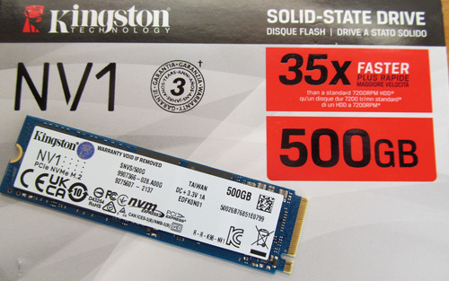 Ssd Nv2 Pcie 4.0 Nvme M2 3.500mb 500gb 