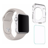 2 Lamina + Protector Para Apple Watch Trasparente Series