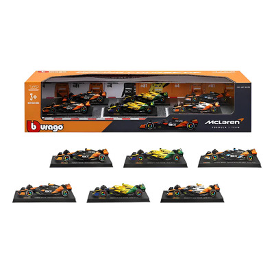 Mclaren 6 Monoplazas Mcl38 F1 Norris Piastri Bburago 2024 Au | Envío gratis