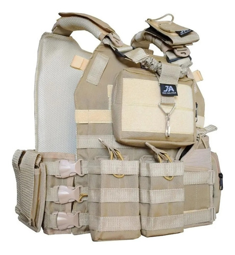 Colete Plate Carrier Ja + 8 Acessórios + Bandoleira