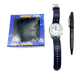 Excelente Set De Reloj Boca Juniors Y Boligrafo En Caja