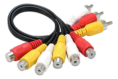 4 Paquete De 2-4 3 Rca Macho Jack A 6 Rca Hembra 4 Piezas