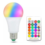 Ampolleta Led E27 Rgb 12w Control Remoto Colores Tiktok 