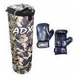 Kit Box Infantil Adx Costal C/relleno Par Guantes 5 A 9 Años