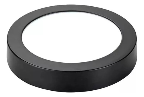 Foco Led Negro 18w Redondo Sobrepuesto Luz Fria Plafon