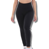 Calça Legging Suplex Cós Alto Preta Fitness Leg Feminina 