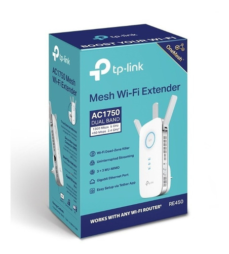 Extensor Repetidor Dual Band Wifi Tp-link Ac1750 Re450