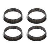 Cintura Perforada Tarta Set X 4 Tarte Ring Silikomart Color Negro