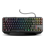 Teclado Gamer Ozone Mecanico Tkl Rgb Alpha Strike Switch Rojo Español