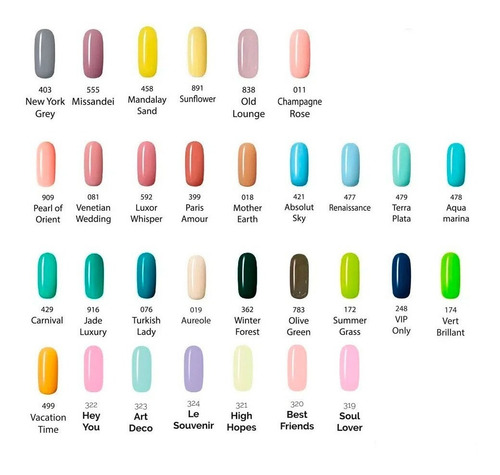 Esmalte Meline Semipermanente Color Gel Uv Led X 6 Unidades