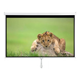 Pantalla Manual 150'' PuLG Retractil Alta Definicion Hd 16:9