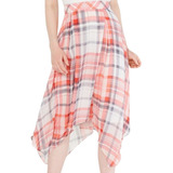 Falda Plaid Tommy Hilfiger 6 M Medium Skirt Autentica Larga