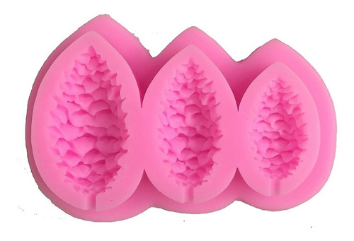 Molde Silicona 3 Piñas De Pino Navidad Porcelana Fondant 