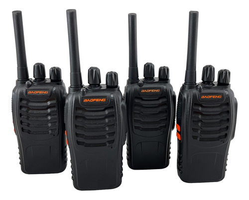 4 Radios Baofeng Bf-888h Walkie-talkie Uhf 400-470 Mhz