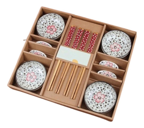 Set De Sushi Kit De Porcelana Para 4 Personas En Caja Regalo
