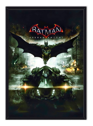 Cuadro Enmarcado - Póster Batman Arkham - Videojuego 