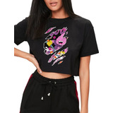 Playera Crop Top Majin Boo-os Dragon Ball-17 Flame-art