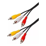 Cable Audio Video 3 Rca X 3 Rca 1,8 Metros
