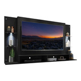 Painel C/ Suporte Tv 60 E 2 Leds Vegas Multimóveis Preto