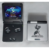 Gameboy Sp Tema Metroid Com Tela Ips