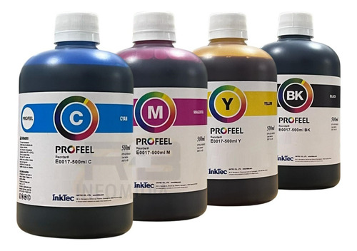 Tinta Compatível Para Uso Epson L3210 L3250 4x 500ml E0017