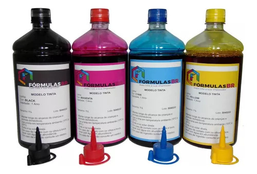 Kit 4 Tinta Compatível Hp Tank Série 410 Formulasbr 1l