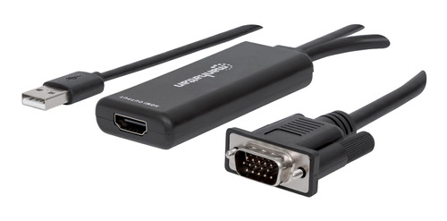 Convertidor De Video Manhattan 152426 Vga A Hdmi Audio Usb